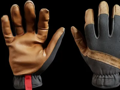 Tactical Gloves 005 Low-poly 3D model