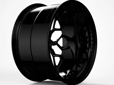 Vossen HF-2 wheels 3D model