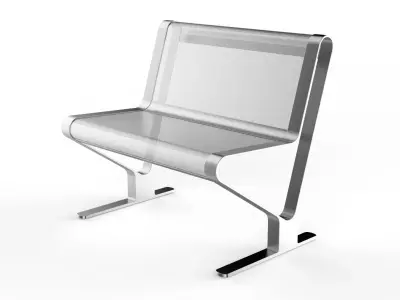 Waiting Room Seat V2 1 Big Seat 3D model