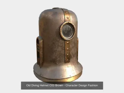 08 Old Diving Helmet C Collection - Character Design Fashion 3D Model Pack