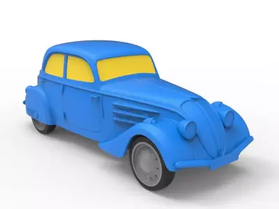 Peugeot 402 1935 Classic Car 3D print model