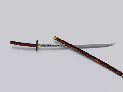 Weapon Katana Sword 3D model