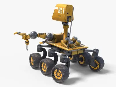 Planetary Rover Low-poly 3D model purchase