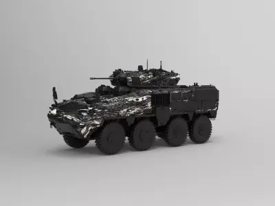 Boxer armoured fighting vehicle 3D model