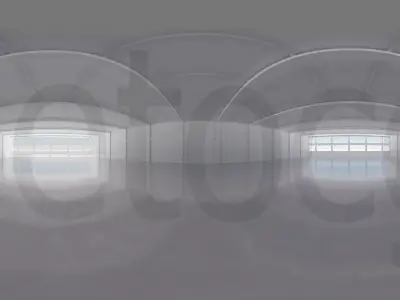 HDRI - Industrial Hangar Hall Interior 4 Texture