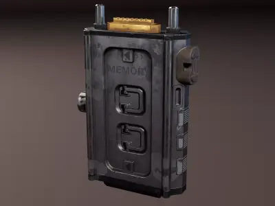 Technical machine controler Low-poly 3D model