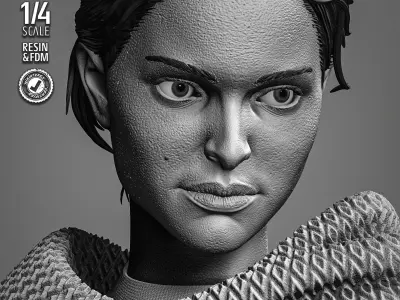 STAR WARS Padme Portrait Bust 3D print model