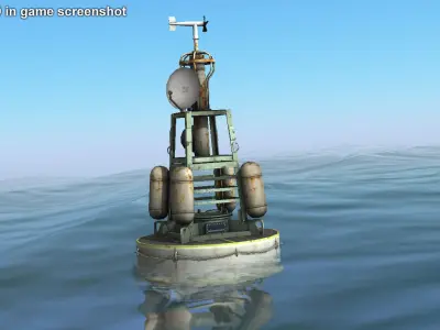Meteorological Buoy Low-poly 3D model