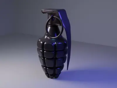  Hand grenade  rendering 3D model Free low-poly 3D model