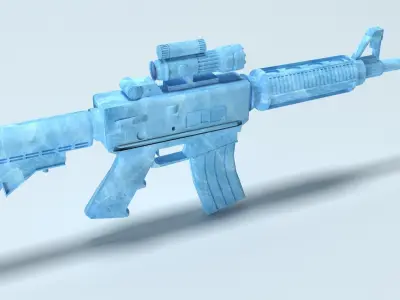 Pubg Weapon M416 Glacier  Free 3D model