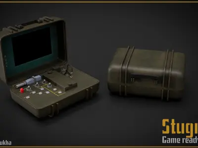Stugna-P Ukraine anti-tank guided missile system gameready  Low-poly 3D model