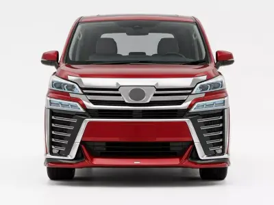 Luxury Red Minivan 3D model