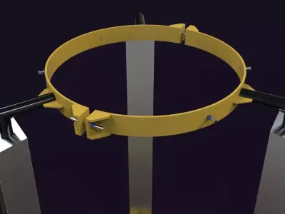 Triple anode clamp Free 3D model