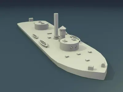USS Chickasaw 1864 3D print model