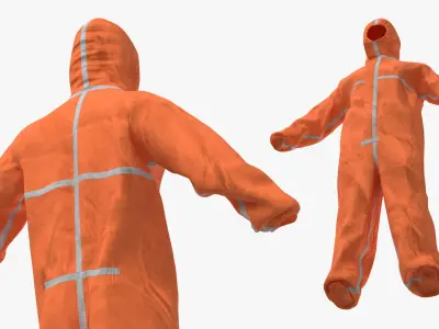  Industrial Isolation Coverall Orange 