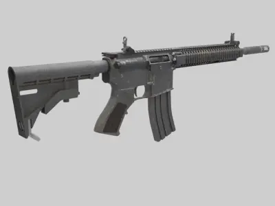 Game-ready 3D M4A1-MK18 and Sig Sauer P226 Low-poly 3D model