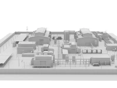 Refinery Storage and Post Production  3D model