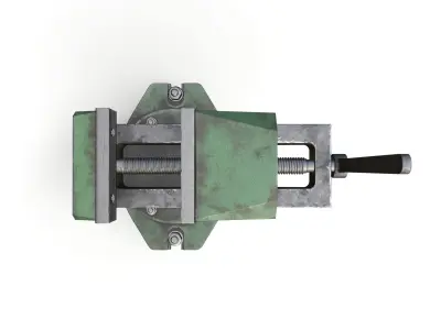 Milling Vise Low-poly 3D model