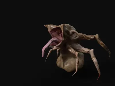 bloody monster  character creature insect  Low-poly 3D model