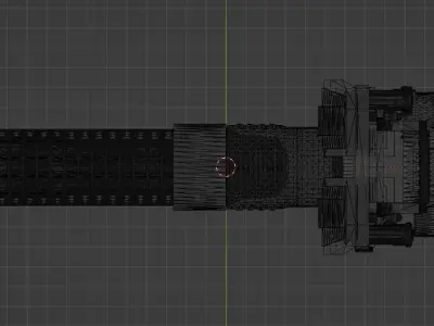 High Poly Mini Gun Free 3D model