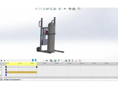 Mobile Hydraulic Gas Cylinder Lifter  3D model