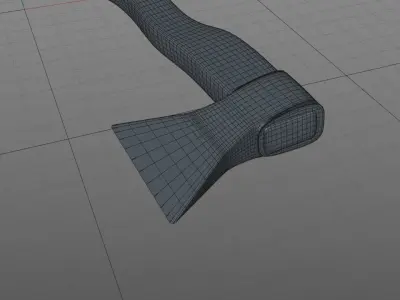 axe 3d model on screen Free 3D model