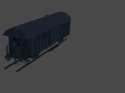 Boxcar Wagon 3D model