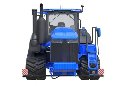Tracked Tractor   Low-poly 3D model