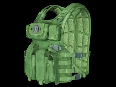 Marom Dolphin Amran Gen Plate Carrier - Kevlar Armor  Low-poly 3D model