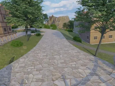 Hillside Village Retreat 3D model