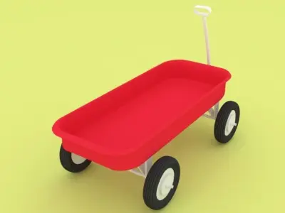 wagon 3D model 3D model