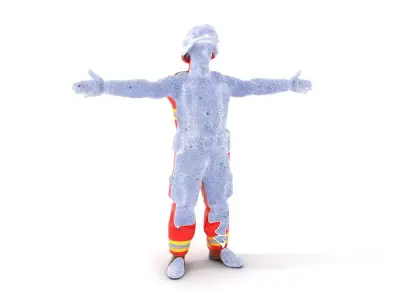 Firefighter Character Model Pack with Detailed Uniform Low-poly 3D model