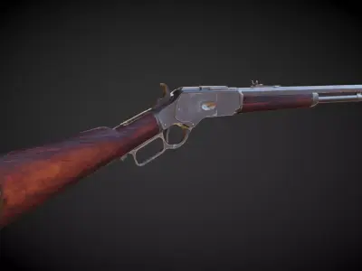 winchester 1873 Model and Textures Low-poly  Low-poly 3D model