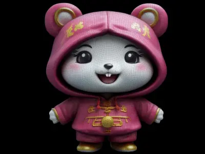 Kawaii Club Cute Mouse  3D model