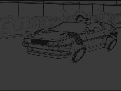 Floting Car Free 3D model