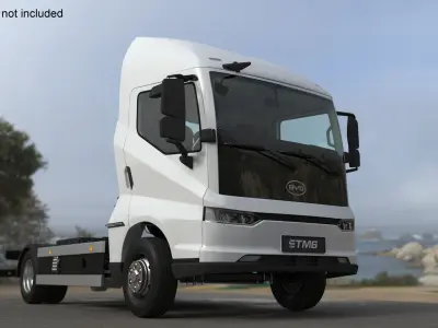 Truck BYD ETM6 Chassis White 3D model