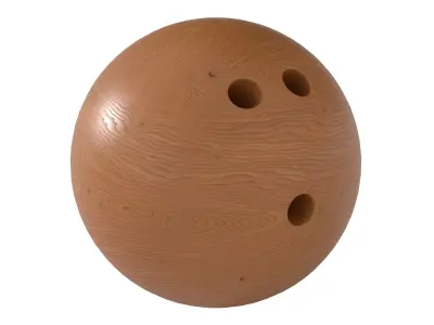 Bowlin pins and balls  Low-poly 3D model