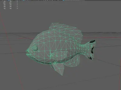 Panfish Low-poly 3D model purchase