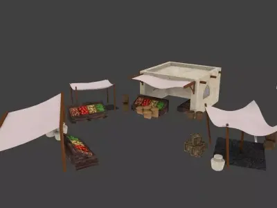 19 arabian house and building 3D model