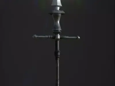Medieval Lance Warrior  LowPoly Low-poly 3D model