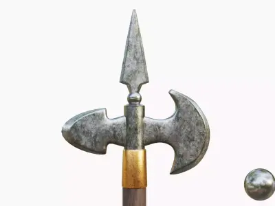 Melee Axe Low-poly 3D model