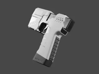 Sci-fi pistol Free low-poly 3D model buy