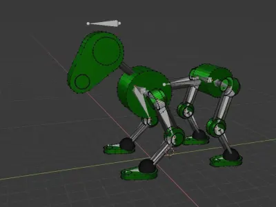 robot-dog animation Low-poly 3D model