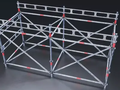 Construction Scaffolding 3D Model Low-poly 3D model