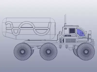 Heavy-Duty Planetary Exploration Vehicle  3D Printable Model 3D print model