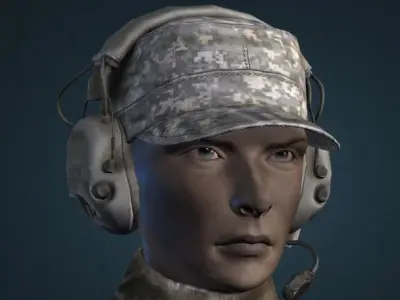 Realistic free 3D soldier Free low-poly 3D model