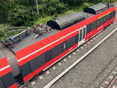 German Train - Talent 2 DB Regio Low-poly 3D model