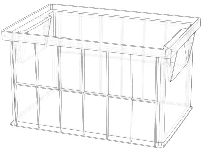 Stackable Storage Bin Capacity 2 Litres 3D print model