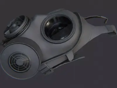 Gas Mask Stow Accessory for Tactical Figures Low-poly 3D model