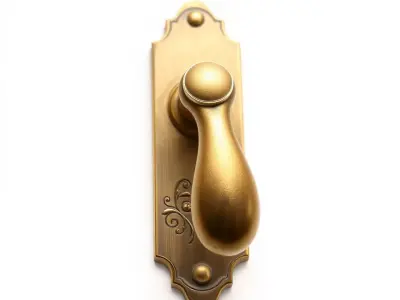 Ornate Brass Door Handle model pack Low-poly 3D model